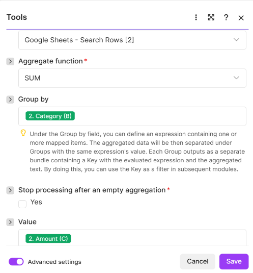 Employee hours Text Aggregator